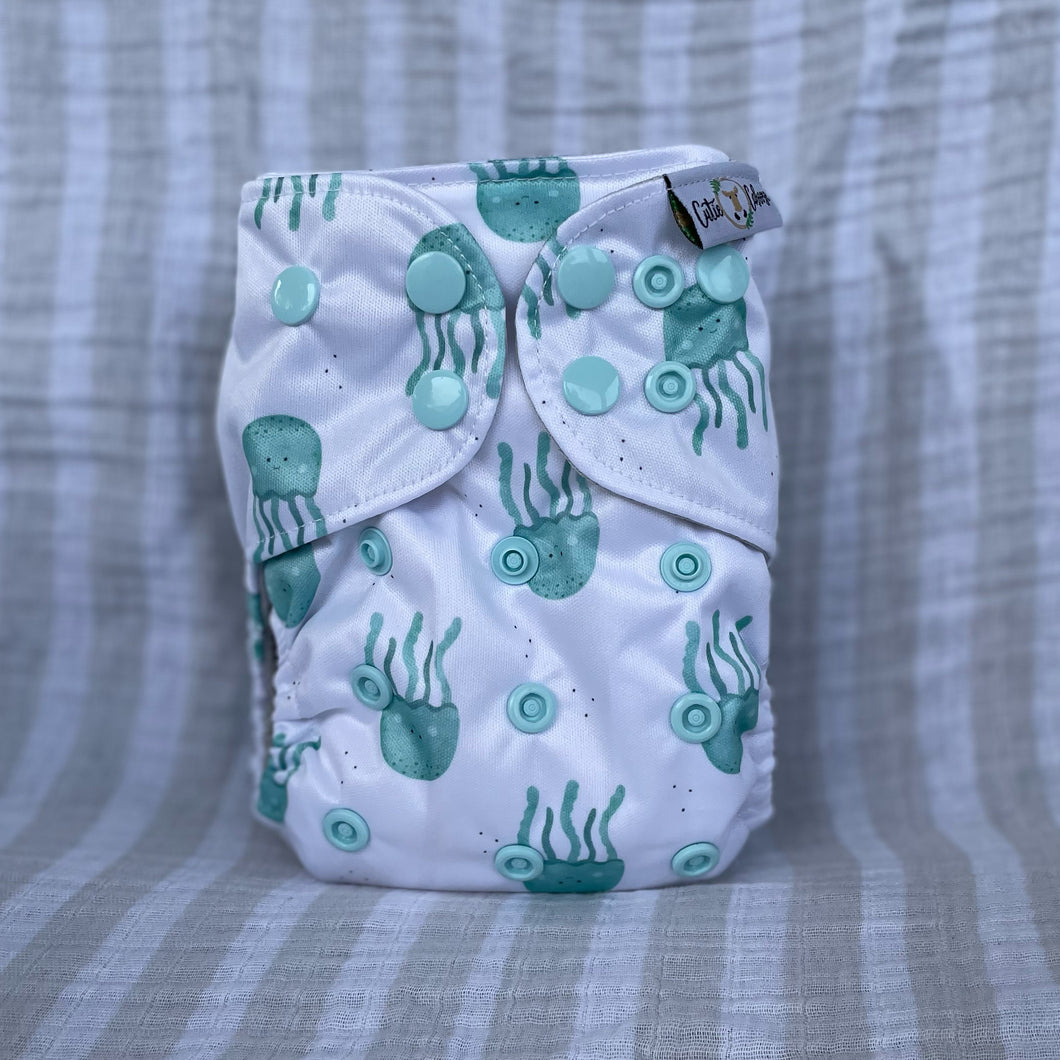 New Born Pocket Diaper - Moss Jellies